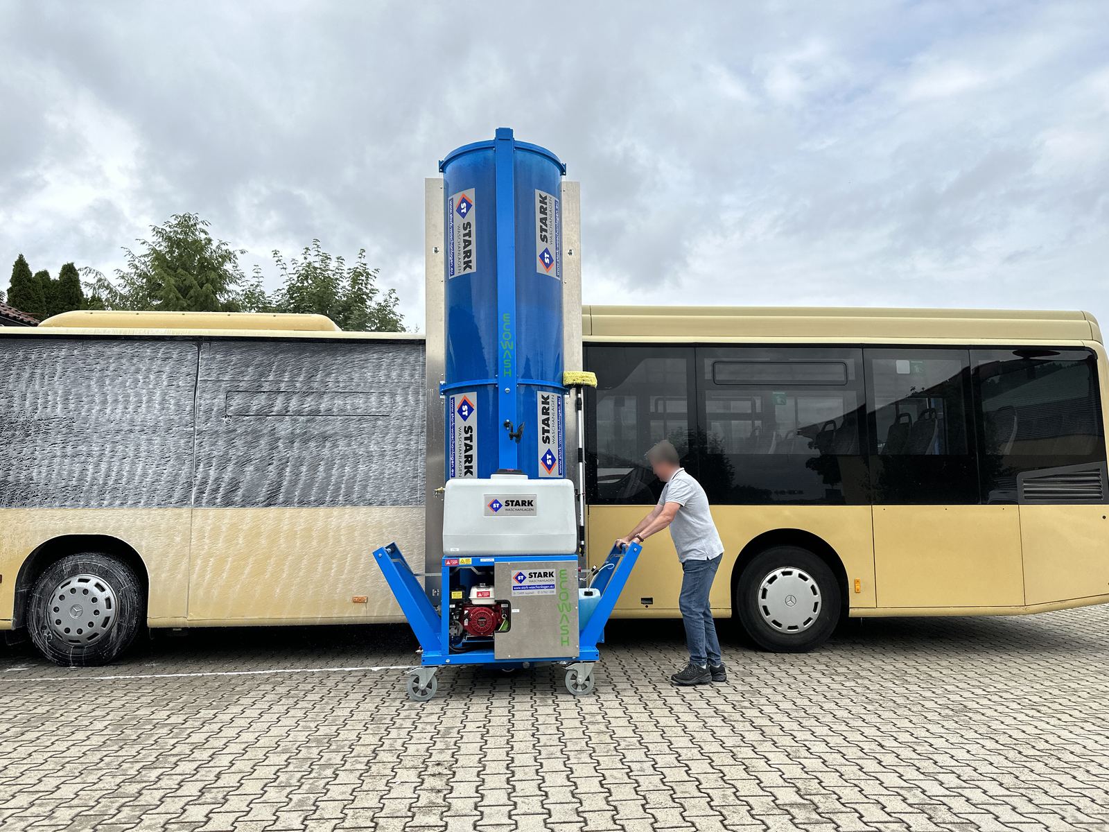 Mobile Bürstenwaschanlage